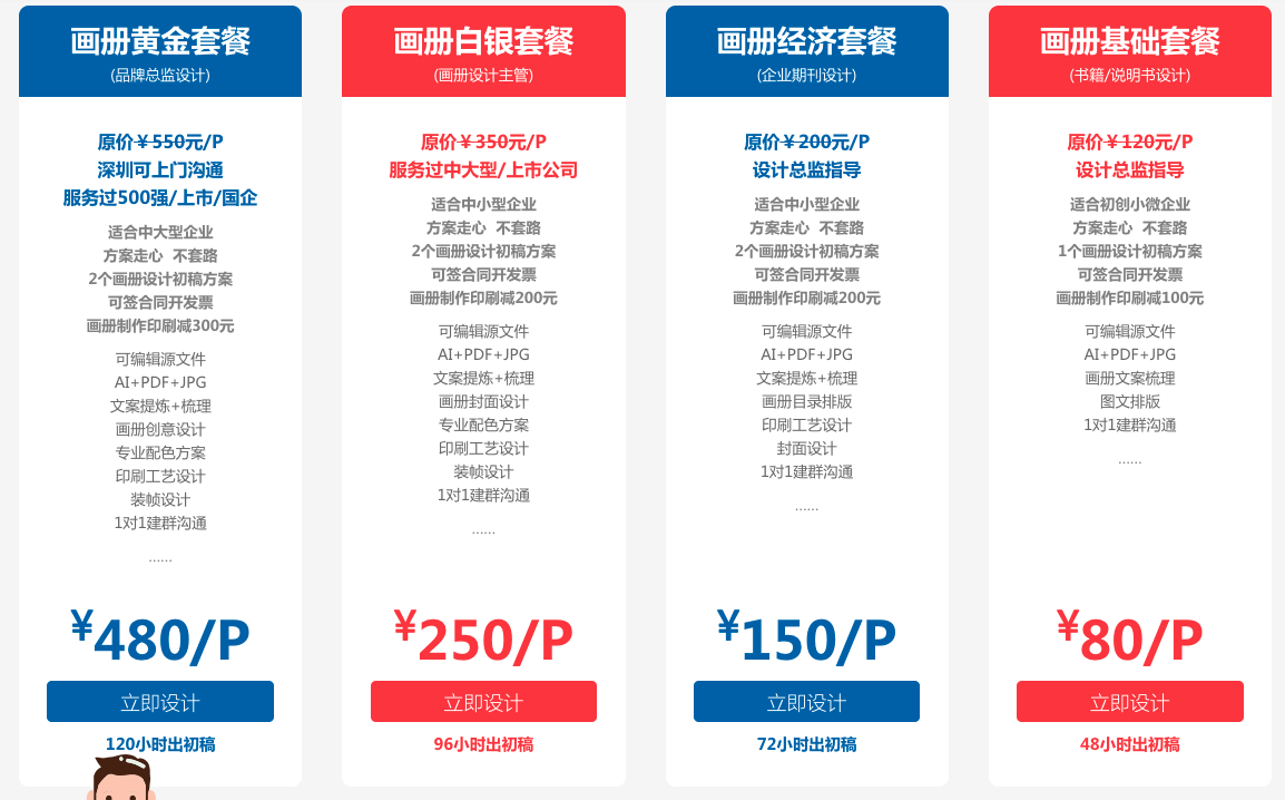 深圳產品畫冊設計報價的價格是多少錢？
